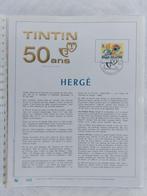 Kuifje - Tintin - goudblad postzegel 1979 - Franstalige vers, Verzamelen, Ophalen of Verzenden, Kuifje, Zo goed als nieuw, Plaatje, Poster of Sticker