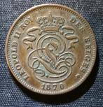 2 cent 1870 FR (bijna geen manen) - Leopold II, Postzegels en Munten, Munten | België, Verzenden, Losse munt