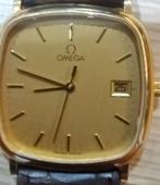 Omega Deville quartz jaren ´80, Leer, Staal, Polshorloge, Ophalen of Verzenden