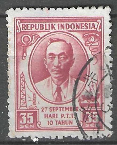 Indonesie 1955 - Yvert 102 - Indonesische Post - Suharto (ST, Postzegels en Munten, Postzegels | Azië, Gestempeld, Verzenden