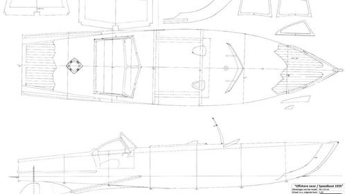 Bouwplan van een offshore racer / speedboot, Hobby en Vrije tijd, Modelbouw | Boten en Schepen, Nieuw, Verzenden