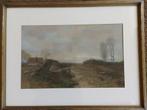 Willem van Dort Jr  Aquarel  Heidelandschap, Antiek en Kunst, Kunst | Schilderijen | Klassiek, Verzenden