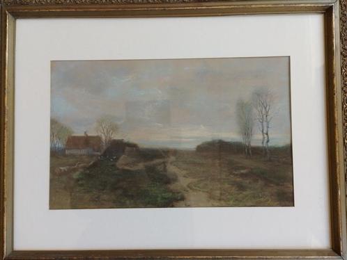 Willem van Dort Jr  Aquarel  Heidelandschap, Antiek en Kunst, Kunst | Schilderijen | Klassiek, Verzenden