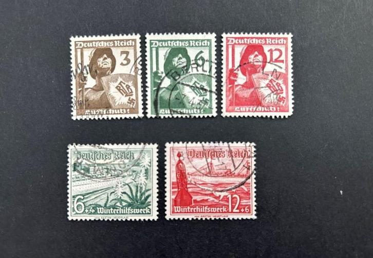 Serie postzegels Duitse rijk uitgave 1937, Postzegels en Munten, Postzegels | Europa | Duitsland, Gestempeld, Duitse Keizerrijk