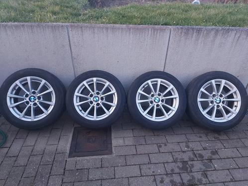 4 jantes BMW 16" + 4 pneus Dunlop 205/55/16, Auto-onderdelen, Banden en Velgen, Band(en), Ophalen
