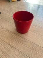 Pot de fleurs rouge (15 cm de diamètre), Neuf, Enlèvement ou Envoi, Moins de 25 cm, Rond