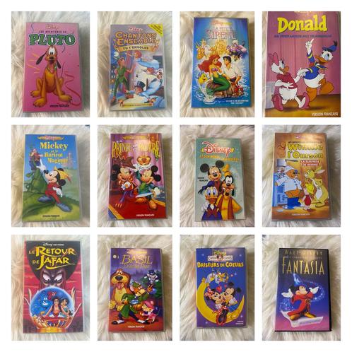 Lot de 12 VHS Disney, Cd's en Dvd's, VHS | Kinderen en Jeugd, Gebruikt, Tekenfilms en Animatie, Tekenfilm, Alle leeftijden, Ophalen