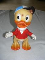 Ledraplastic Pieppop Donald Duck pieper  Kwik Walt  retro, Ophalen of Verzenden, Donald Duck, Gebruikt, Beeldje of Figuurtje