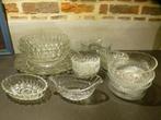 VINTAGE GLAZEN SCHOTEL / KOMMEN / SAUSKOM / KOMMETJES, Ophalen of Verzenden
