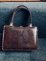 Slangenlederen handtasje . Bruin, Handtassen en Accessoires, Tassen | Damestassen, Ophalen of Verzenden, Gebruikt, Bruin