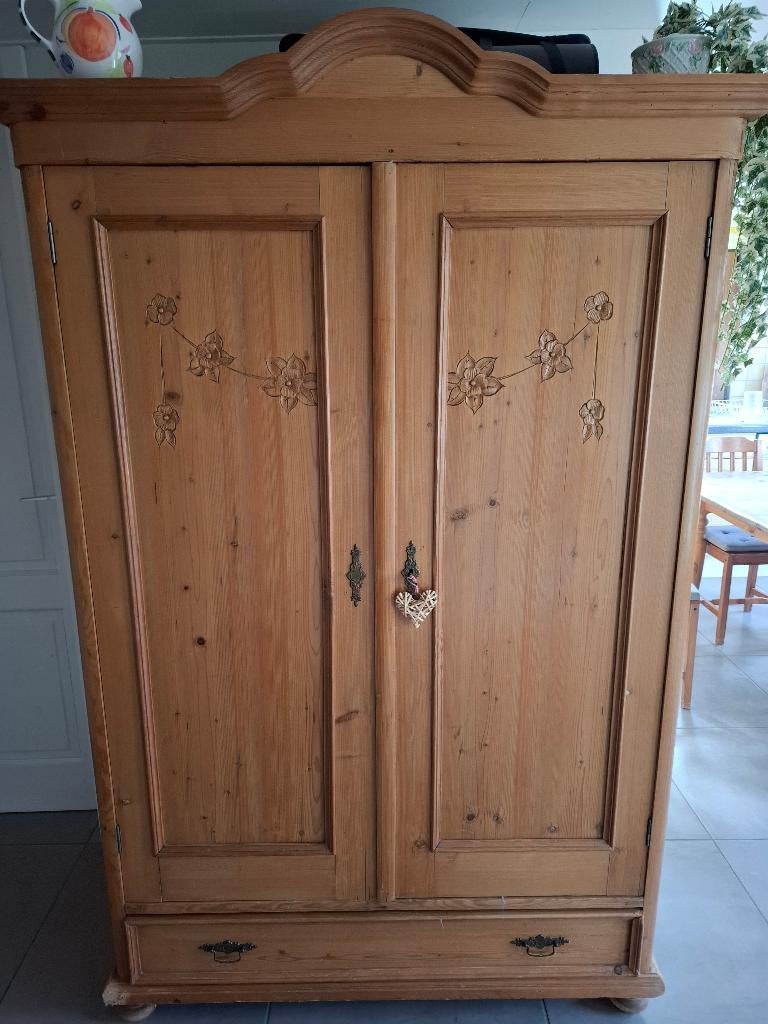 [URGENT] dernier prix Superbe Penderie en Pin Massif., Enlèvement