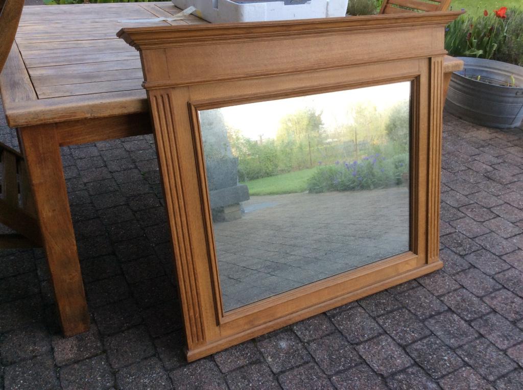 Miroir en chêne, Antiquités & Art, Antiquités | Miroirs, Enlèvement, Rectangulaire, 100 à 150 cm, Moins de 100 cm