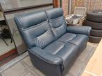 leer blowe handmatig verstelbare bank 2-zits, Huis en Inrichting, Ophalen, Gebruikt, Tweepersoons, Rechte bank