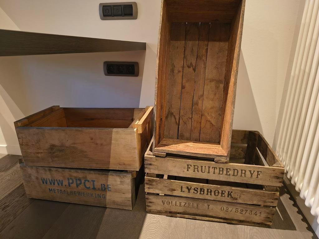 Divers bacs en bois et boîtes à fruits, Maison & Meubles, Enlèvement