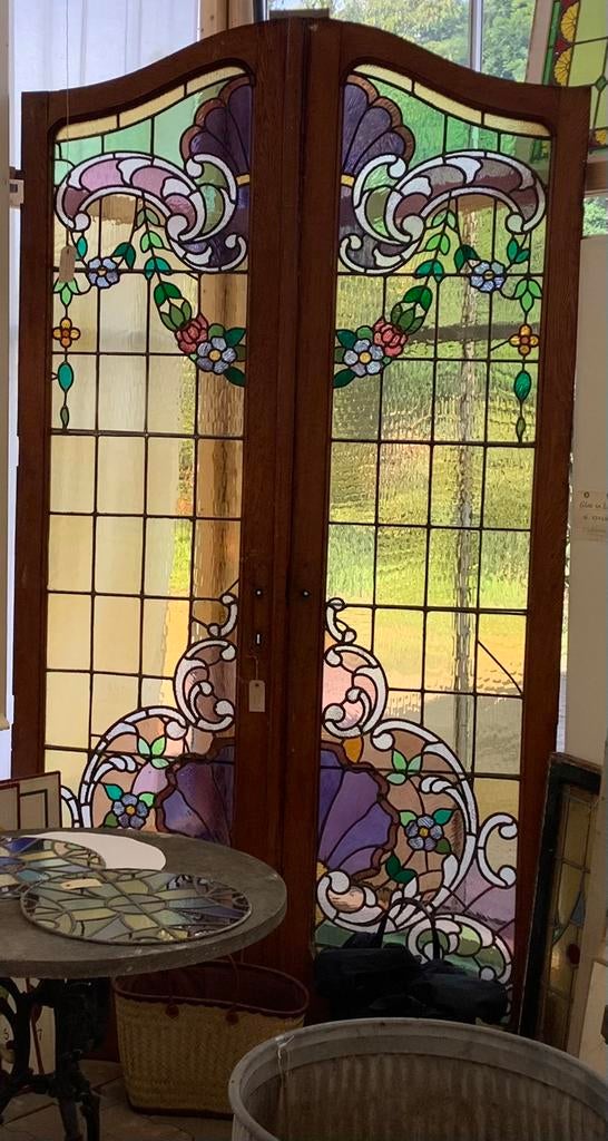 Glas in lood deuren en ramen, Ophalen, Zo goed als nieuw