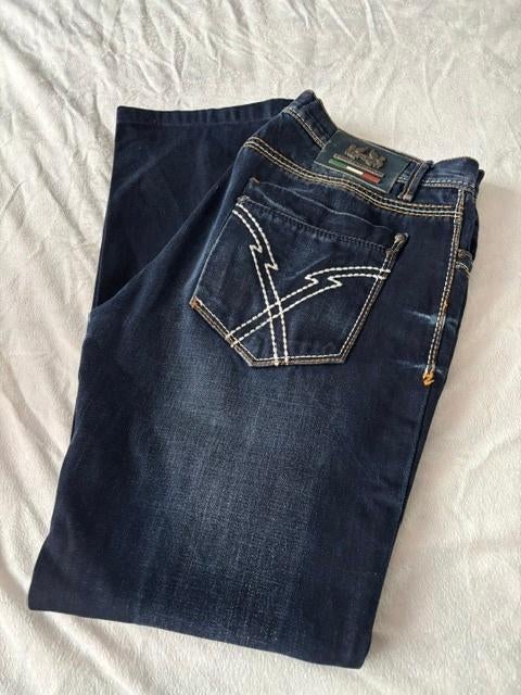 Pantalon bleu foncé Pascucci W34 L34, Enlèvement, Pascucci, Bleu, Taille 52/54 (L)