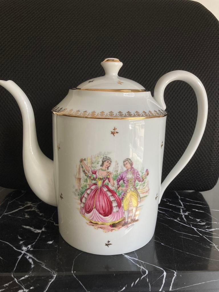 vintage Limoges porseleinen theepot. Fragonard. Frankrijk, Ophalen of Verzenden