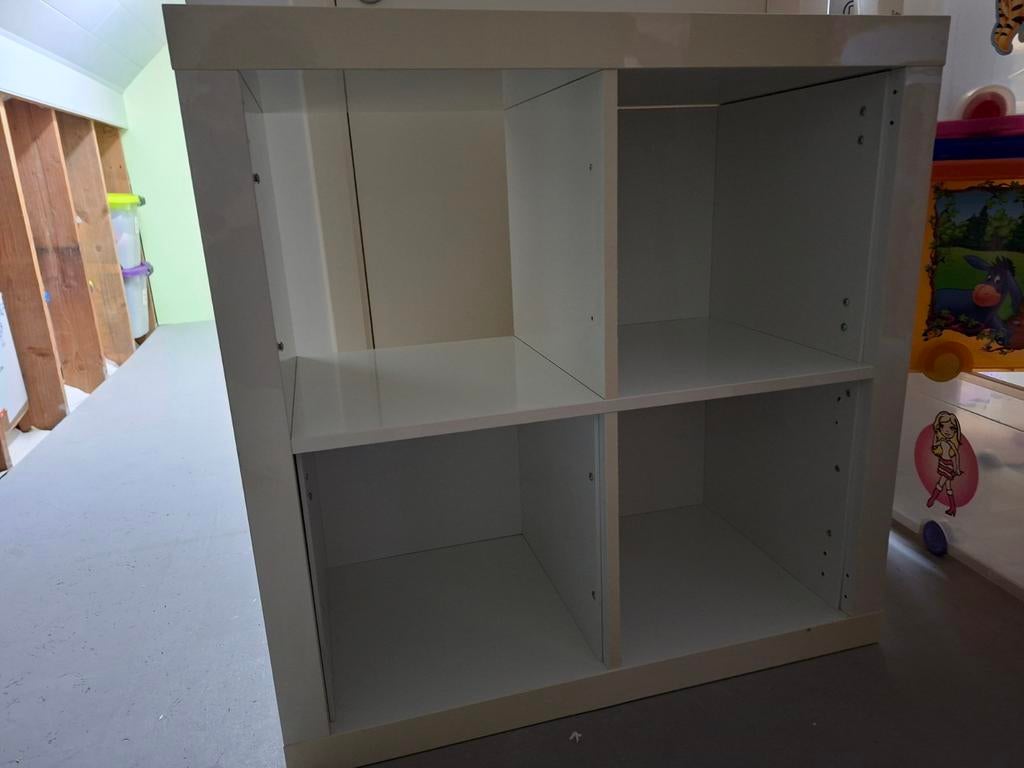 Witte ikea kallax kast (79cm op 79cm op 39cm), Ophalen, Gebruikt, 50 tot 100 cm, Minder dan 100 cm