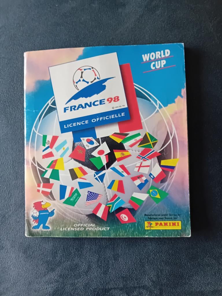panini stickerboek WK Frankrijk 98, Verzamelen, Stickers, Zo goed als nieuw, Sport, Ophalen of Verzenden