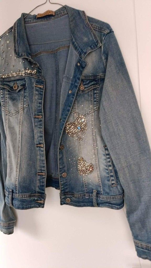 Jeans jas mt 44, Ophalen, Zo goed als nieuw, Maat 42/44 (L), Overige kleuren