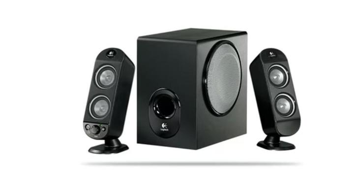 Logitec X230 speakerset voor pc of laptop (of HiFi), Computers en Software, Pc speakers, Zo goed als nieuw, Audiokanaal 2.1, Ophalen