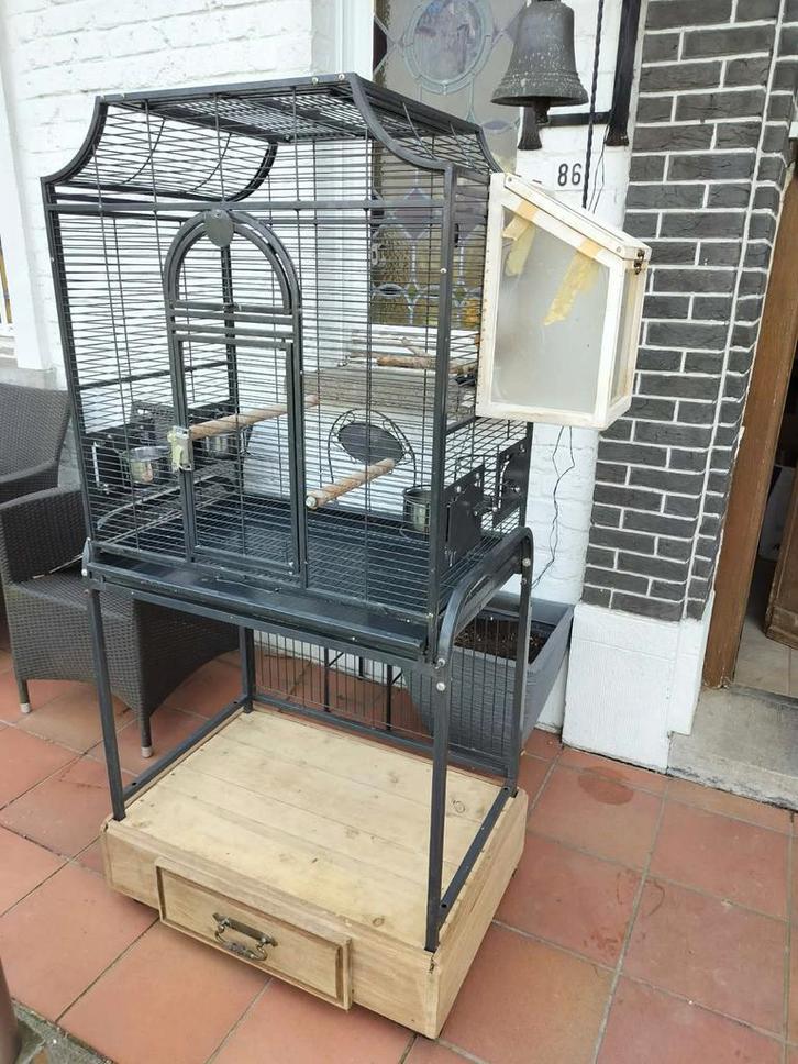 Grande cage à oiseaux avec armoire, Animaux & Accessoires, Rongeurs & Lapins | Cages & Clapiers, Enlèvement