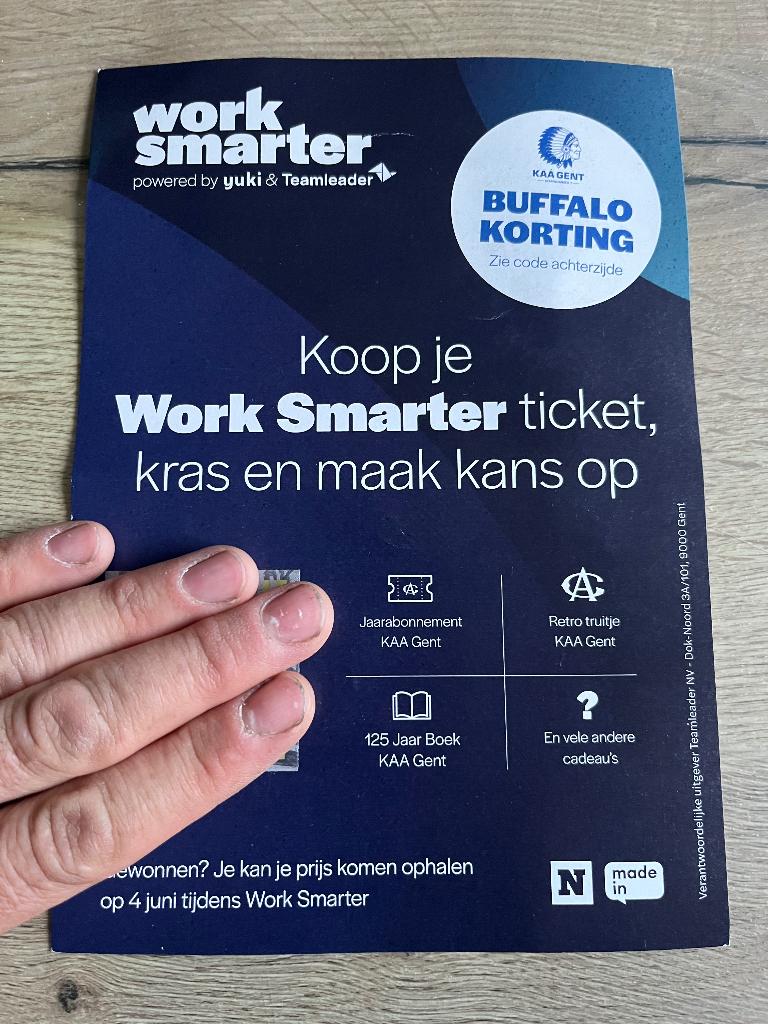 Work Smarter 36 euro korting op ticket!, Eén persoon