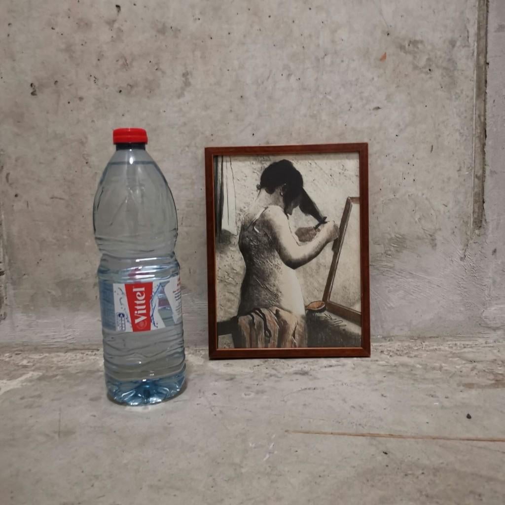 Jeune dame à sa coiffure (vers 1895-1910)-Armand Rassenfosse, Enlèvement, Eau-forte