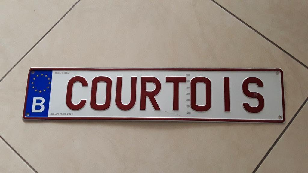 Nr plaat Thibaut Courtois ( mooi verzamel object ), Enlèvement ou Envoi