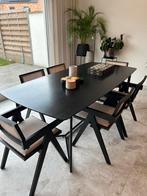 Tafel eiken zwart hout te koop, Ophalen, Zo goed als nieuw