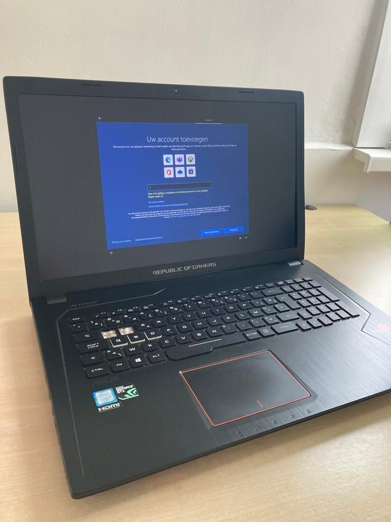 ASUS ROG Strix i7 / GTX 1050 – werkt goed –, Computers en Software, Windows Laptops, Ophalen, Zo goed als nieuw, 8 GB, Gaming