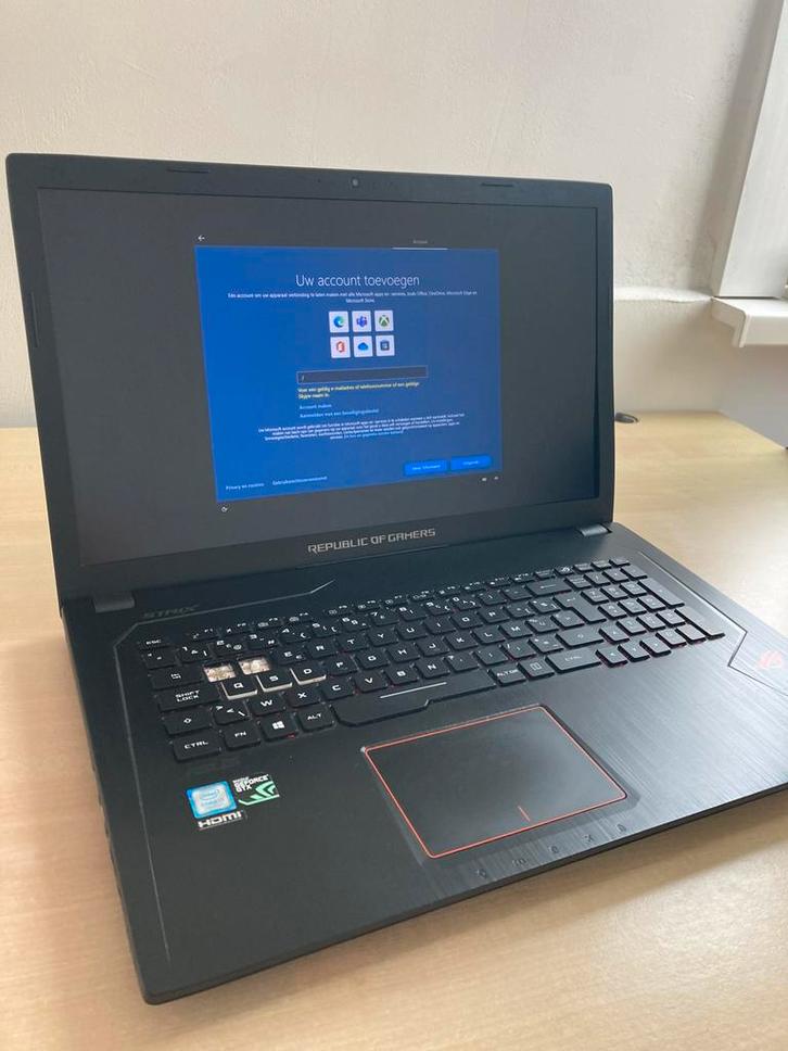 ASUS ROG Strix i7 / GTX 1050 – werkt goed –, Computers en Software, Windows Laptops, Zo goed als nieuw, 8 GB, Gaming, Ophalen