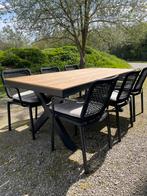 Nieuwst! Moderne tuinset bristol stoelen/kruispoot tuintafel, Tuin en Terras, Tuinsets en Loungesets, Ophalen, Zo goed als nieuw