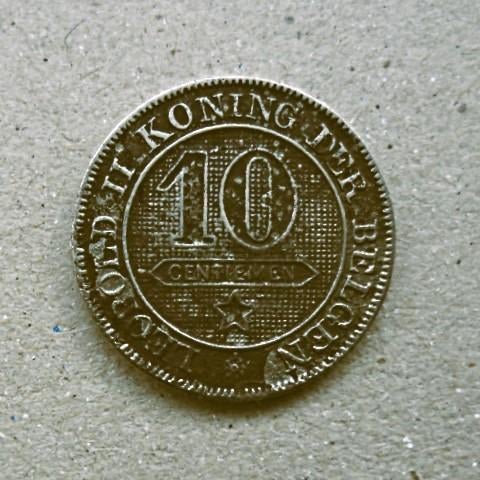 Munt 10 centimes 1898 VL Leopold II, Postzegels en Munten, Munten | België, Verzenden, Overig, Losse munt