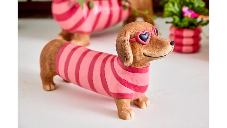 Statue de teckel avec pull et lunettes, Collections, Efteling, Enlèvement ou Envoi