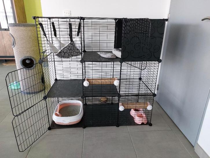 Kattenbench - Kattenkooi - voor Buiten en Binnen - Zwart, Dieren en Toebehoren, Katten-accessoires, Zo goed als nieuw, Ophalen