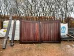 dubbele vleugelpoort, Tuin en Terras, Ophalen, Gebruikt, 150 tot 200 cm, Hout
