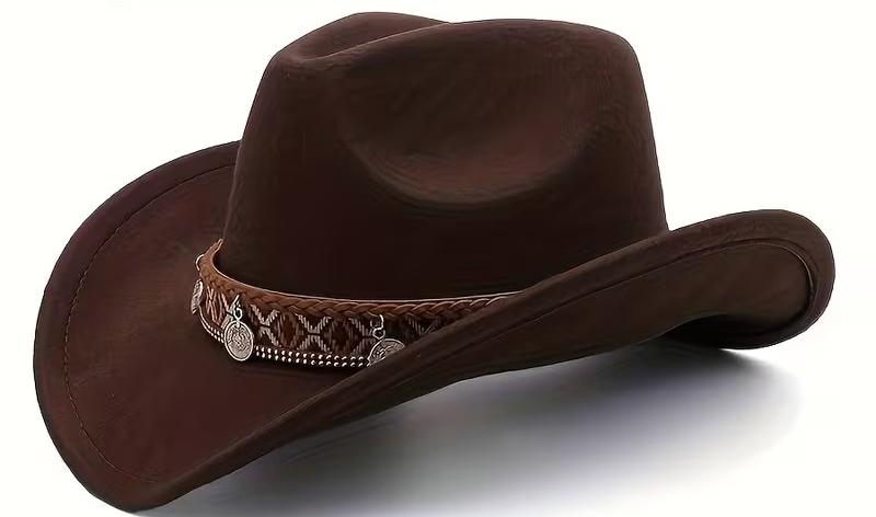 Brede Cowboyhoed Ronde Gesp en Decoratieve Riem (Nieuw), Ophalen of Verzenden, Nieuw, Hoed