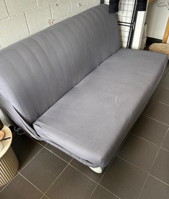 Pull-out couch (ikea), Maison & Meubles, Gris, 140 cm, Enlèvement, Utilisé