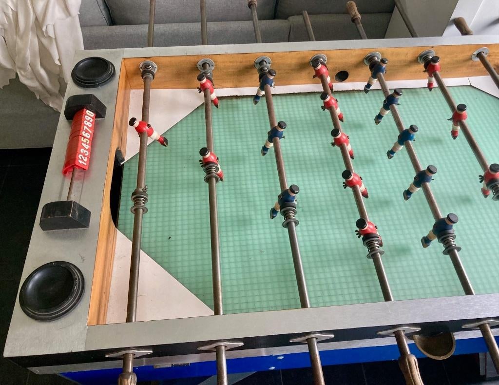 Retro kickertafel voetbaltafel, Ophalen, Gebruikt