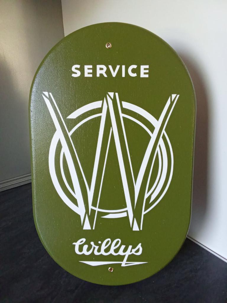 Panneau vintage garage : WILLYS, Enlèvement ou Envoi