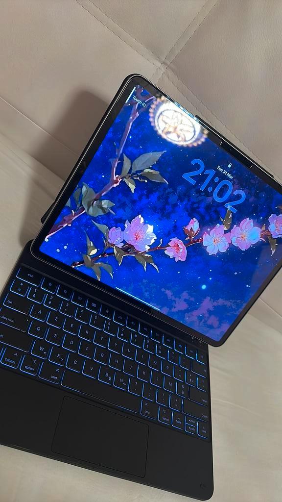 iPad Air 13-inch M3 + keyboard + accessoires – TOP staat, Computers en Software, Apple iPads, Nieuw, Apple iPad Air, Wi-Fi en Mobiel internet