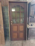 2x klassieke massief houten binnendeuren met binnenkader., Doe-het-zelf en Bouw, Deuren en Vliegenramen, Ophalen, Glas, Binnendeur