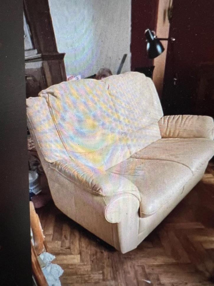 canape, Huis en Inrichting, Zetels | Zetels, Zo goed als nieuw, Rechte bank, Driepersoons, 150 tot 200 cm, Minder dan 75 cm, Leer