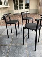 BARSTOELEN "CALLIGARIS", 3 tabourets, Enlèvement, Cuir, Avec repose-pieds