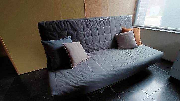 slaapzetel Ikea grijs, Maison & Meubles, Chambre à coucher | Canapés-lits, Utilisé, 140 cm, 200 cm, Queen size, Gris, Enlèvement