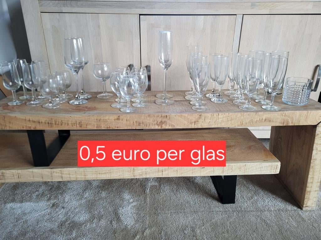 Glazen (0,5 euro per stuk), Ophalen of Verzenden