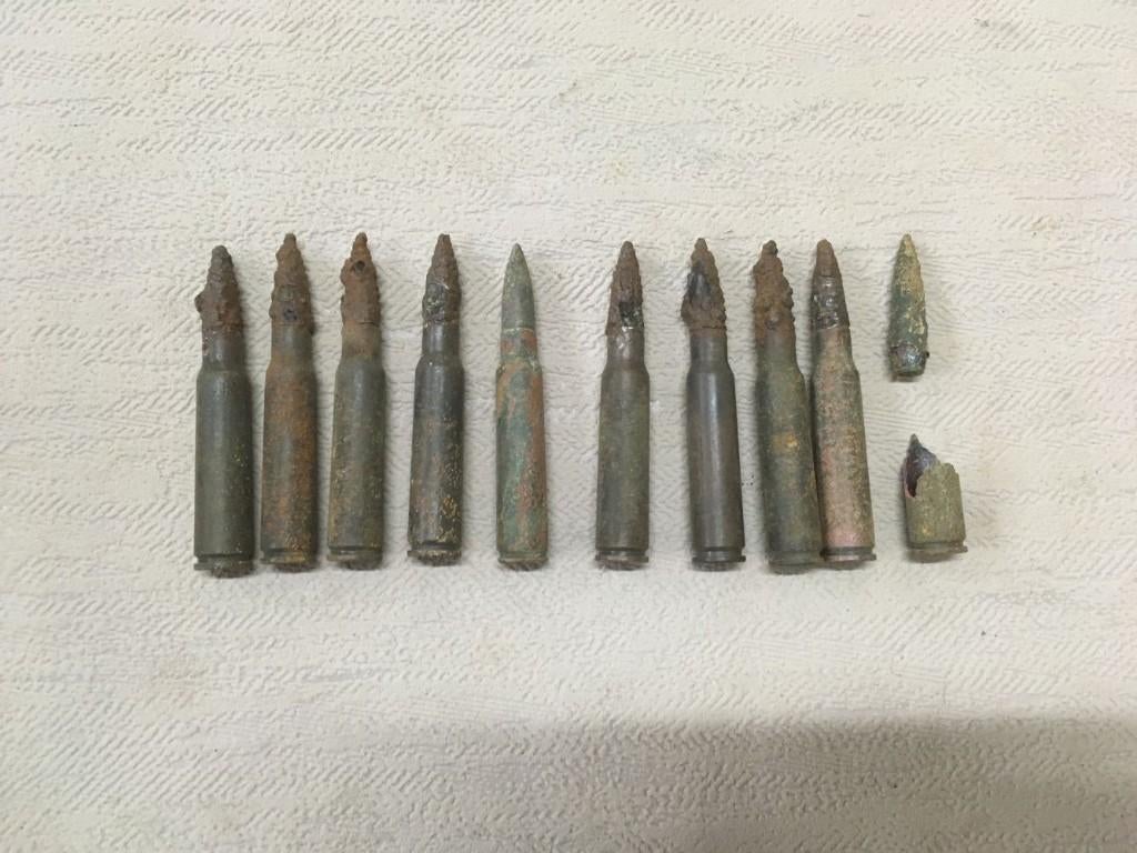 wo2 - Franse 7,5x54 MAS M.29 patronen - LEEG, Verzamelen, Militaria | Tweede Wereldoorlog, Ophalen of Verzenden, Landmacht, Hulzen of Bodemvondsten