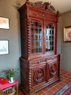 jachtkast met vitrineopstand, ca 1880, Antiek en Kunst, Antiek | Meubels | Kasten, Ophalen