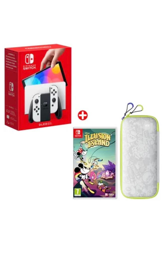 Nintendo Switch OLED WHITE + Disney-landspel - NIEUW, Ophalen, Zo goed als nieuw, Switch OLED